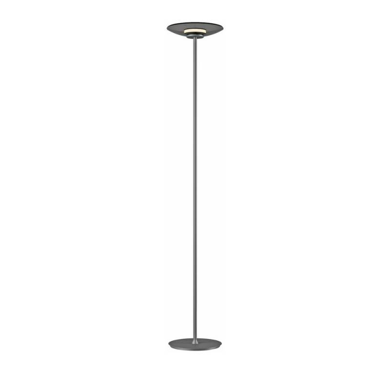 Paul Neuhaus Stehlampe LED Stehlampe PURE Moon, DImmfunktion, Memoryfunktion, 1xLED-Board/9W/2700K, warmweiß, dimmbar per Touchdimmer Rauchglas Memoryfunktion von Paul Neuhaus