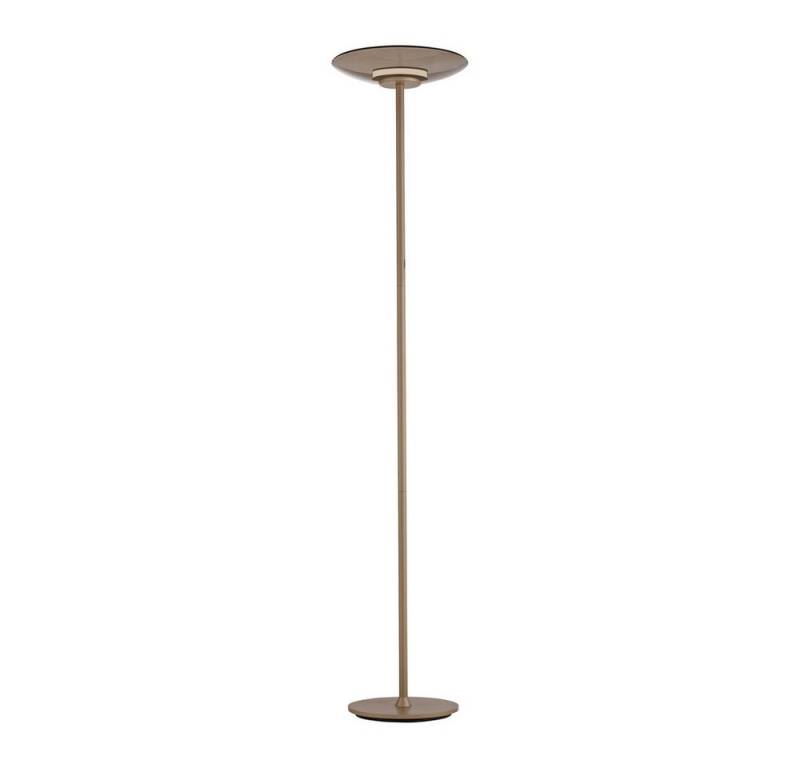 Paul Neuhaus Stehlampe LED Stehlampe PURE Moon, DImmfunktion, Memoryfunktion, 1xLED-Board/9W/2700K, warmweiß, dimmbar per Touchdimmer Rauchglas Memoryfunktion von Paul Neuhaus