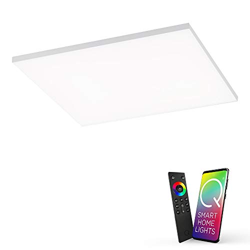 Q-Frameless, rahmenloses LED Panel, 62x62 | Smart-Home Decken-Lampe mit RGB-Farbwechsel | dimmbare Deckenleuchte, Alexa kompatibel | warmweiss - kaltweiss Temperatursteuerung … von Paul Neuhaus