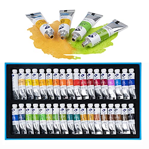 Paul Rubens Aquarellfarben, 36 Farben x 5 ml Tuben Caroline Studenten Wasserfarben mit Aufbewahrungsbox, reichhaltige Pigmente, Präfekt für Studenten und Anfänger, Bastler von Paul Rubens