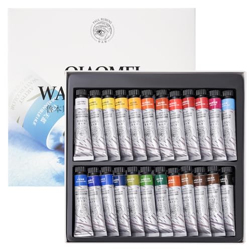 Paul Rubens Aquarellfarben-Set – 24 lebendige Farben, 12 ml Aquarell-Tuben, Kunstbedarf für Erwachsene, Künstler und Anfänger von Paul Rubens