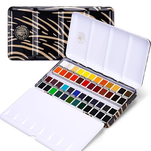 Paul Rubens Künstler-Aquarellfarben-Set, 48 lebendige Farben in tragbarer Box, hohe Transparenz, hervorragende Lichtechtheit, perfektes professionelles Reise-Aquarell-Set für Künstler Paul Rubens Künstler-Aquarellfarben-Set, 48 lebendige Farben in tragbarer Box, hohe Transparenz, hervorragende Lichtechtheit, perfektes professionelles Reise-Aquarell-Set für Künstler von Paul Rubens