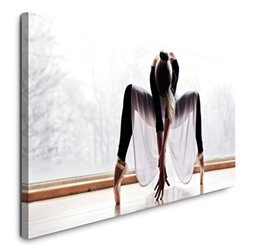 Paul Sinus Art GmbH Ballett Tänzerin 120x 50cm Panorama Leinwand Bild XXL Format Wandbilder Wohnzimmer Wohnung Deko Kunstdrucke von Paul Sinus Art GmbH