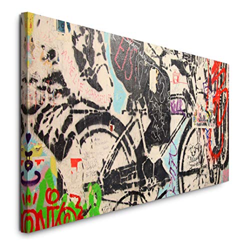 Paul Sinus Art GmbH Graffiti Kunst 120x 50cm Panorama Leinwand Bild XXL Format Wandbilder Wohnzimmer Wohnung Deko Kunstdrucke von Paul Sinus Art GmbH