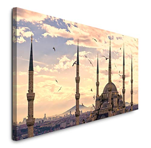 Paul Sinus Art GmbH Istanbul 120x 50cm Panorama Leinwand Bild XXL Format Wandbilder Wohnzimmer Wohnung Deko Kunstdrucke von Paul Sinus Art GmbH