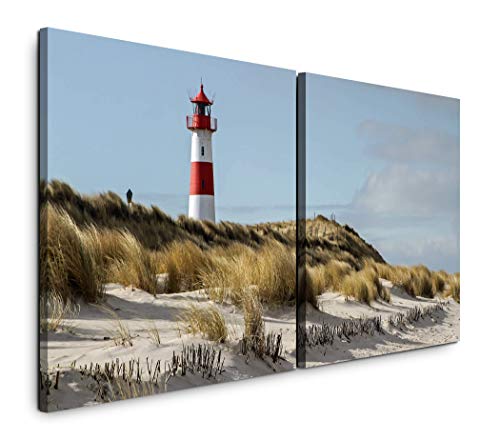 Paul Sinus Art GmbH Leuchtturm am Meer 120x60cm - 2 Wandbilder je 60x60cm Kunstdruck modern Wandbilder XXL Wanddekoration Design Wand Bild Paul Sinus Art GmbH Leuchtturm am Meer 120x60cm - 2 Wandbilder je 60x60cm Kunstdruck modern Wandbilder XXL Wanddekoration Design Wand Bild von Paul Sinus Art