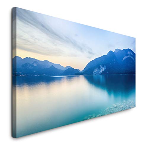 Paul Sinus Art GmbH Meer mit Felsen 120x 50cm Panorama Leinwand Bild XXL Format Wandbilder Wohnzimmer Wohnung Deko Kunstdrucke von Paul Sinus Art GmbH