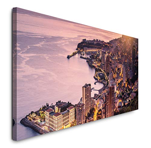 Paul Sinus Art GmbH Montecarlo Monaco 120x 50cm Panorama Leinwand Bild XXL Format Wandbilder Wohnzimmer Wohnung Deko Kunstdrucke von Paul Sinus Art GmbH