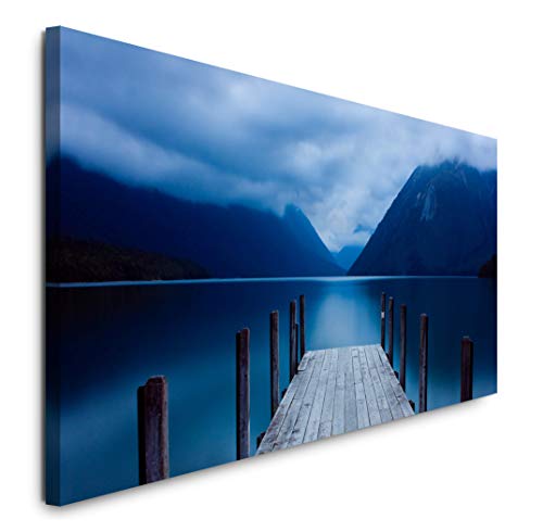 Paul Sinus Art GmbH Pinke Blume 120x 50cm Panorama Leinwand Bild XXL Format Wandbilder Wohnzimmer Wohnung Deko Kunstdrucke von Paul Sinus Art GmbH