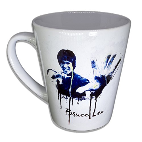 Bruce Lee - Unikat Handarbeit Designer Tasse aus brillanten Porzellan - Tasse, Becher, Kaffeetasse, Teetasse Keramik Tasse, 330ml, Geschenk für Freunde von Paul Sinus Art Keramik