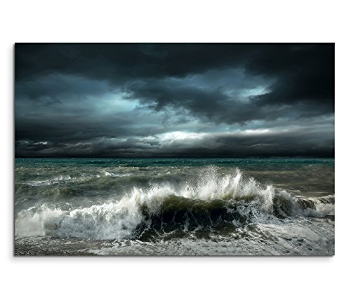 120x80cm Leinwandbild auf Keilrahmen Meer Ozean Wellen Sturm Gewitter Wolkenhimmel Wandbild auf Leinwand als Panorama 120x80cm Leinwandbild auf Keilrahmen Meer Ozean Wellen Sturm Gewitter Wolkenhimmel Wandbild auf Leinwand als Panorama von dutis