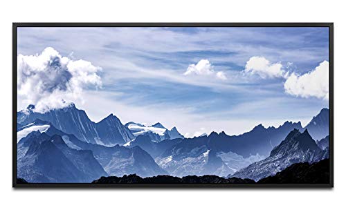 Alpenpanorama ca. 130x70cm Wandbild inklusive Schattenfugenrahmen schwarz - Panorama Leinwand Bild XXL Format Wandbilder Wohnzimmer Wohnung Deko Kunstdrucke von Paul Sinus Art