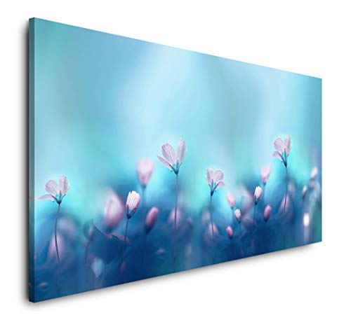 Blumen in pink 120x 60cm Panorama Leinwand Bild XXL Format Wandbilder Wohnzimmer Wohnung Deko Kunstdrucke von Paul Sinus Art