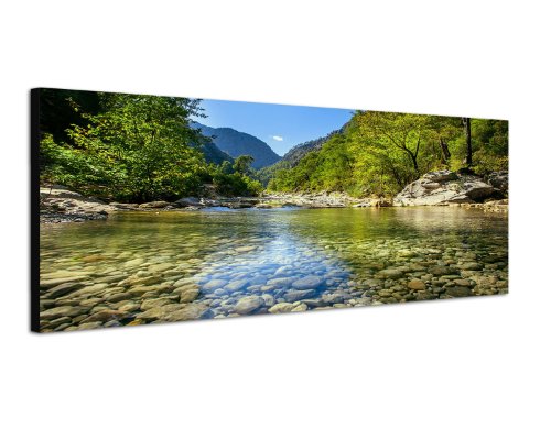 Gebirgsfluss Bach Quelle 150x50cm Breitbild als Panorama auf Leinwand und Keilrahmen fertig zum aufhängen - Unsere Breitbild als Panoramaer auf Leinwand bestechen durch ihre ungewöhnlichen Formate und dem extrem detaillierten Druck aus bis zu 100 Megapixel hoch aufgelösten Panoramafotos. Damit garantieren unsere Bilder einen fantastischen Bildeindruck, leuchtende Farben und gestochen scharfe Details. Qualität aus Deutschland Gebirgsfluss Bach Quelle 150x50cm Breitbild als Panorama auf Leinwand und Keilrahmen fertig zum aufhängen - Unsere Breitbild als Panoramaer auf Leinwand bestechen durch ihre ungewöhnlichen Formate und dem extrem detaillierten Druck aus bis zu 100 Megapixel hoch aufgelösten Panoramafotos. Damit garantieren unsere Bilder einen fantastischen Bildeindruck, leuchtende Farben und gestochen scharfe Details. Qualität aus Deutschland von Paul Sinus Art