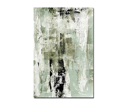 Paul Sinus Art 120x80cm - WANDBILD Malerei Kunstwerk abstrakt beige/grün - Leinwandbild auf Keilrahmen modern stilvoll - Bilder und Dekoration von Paul Sinus Art