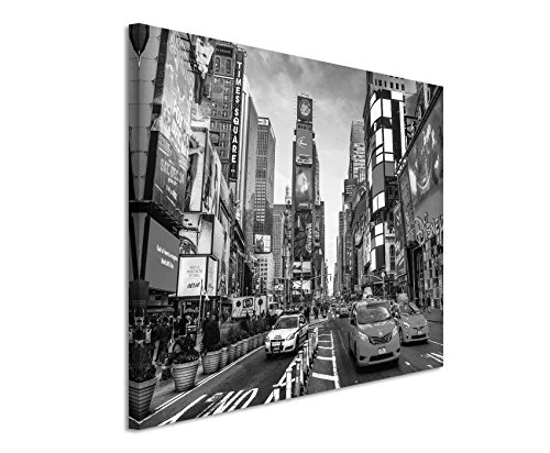 Paul Sinus Art 50x70cm Leinwandbild schwarz weiß in Topqualität Amerika New York City Times Square Schnittpunkt von Paul Sinus Art