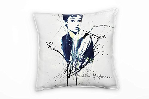 Paul Sinus Art Audrey Hepburn Deko Kissen Bezug 40x40cm für Couch Sofa Lounge Zierkissen - Dekoration zum Wohlfühlen von Paul Sinus Art