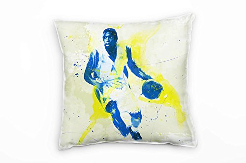 Paul Sinus Art Basketball II Deko Kissen Bezug 40x40cm für Couch Sofa Lounge Zierkissen - Dekoration zum Wohlfühlen von Paul Sinus Art