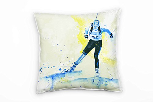 Paul Sinus Art Biathlon II Deko Kissen Bezug 40x40cm für Couch Sofa Lounge Zierkissen - Dekoration zum Wohlfühlen Paul Sinus Art Biathlon II Deko Kissen Bezug 40x40cm für Couch Sofa Lounge Zierkissen - Dekoration zum Wohlfühlen von Paul Sinus Art