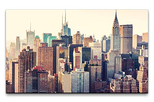 Paul Sinus Art Bilder XXL New York Twilight 120x70cm Wandbild auf Leinwand von Paul Sinus Art