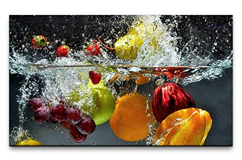 Bilder XXL Obst und Gemüse in Wasser 120x70cm Wandbild auf Leinwand Bilder XXL Obst und Gemüse in Wasser 120x70cm Wandbild auf Leinwand von Paul Sinus Art