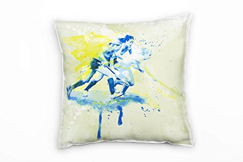 Paul Sinus Art Feldhockey Deko Kissen Bezug 40x40cm für Couch Sofa Lounge Zierkissen - Dekoration zum Wohlfühlen von Paul Sinus Art