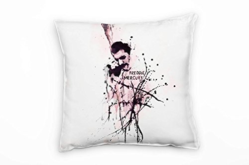 Paul Sinus Art Freddie Mercury Deko Kissen Bezug 40x40cm für Couch Sofa Lounge Zierkissen - Dekoration zum Wohlfühlen von Paul Sinus Art
