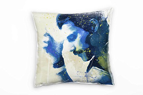 Paul Sinus Art Freddie Mercury VII Deko Kissen Bezug 40x40cm für Couch Sofa Lounge Zierkissen - Dekoration zum Wohlfühlen von Paul Sinus Art