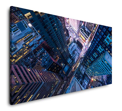 Paul Sinus Art Gebäude von Manhattan 120x 60cm Panorama Leinwand Bild XXL Format Wandbilder Wohnzimmer Wohnung Deko Kunstdrucke von Paul Sinus Art
