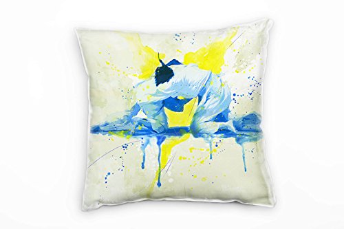 Paul Sinus Art Judo Deko Kissen Bezug 40x40cm für Couch Sofa Lounge Zierkissen - Dekoration zum Wohlfühlen von Paul Sinus Art