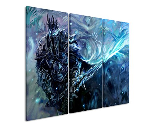 Paul Sinus Art Kunstdruck Wow_Lich_King_3x60x30cm (Gesamt 100x60cm) _Ausführung qualitativ hochwertiges Keilrahmenbild auf echter Leinwand als Wandbild auf Keilrahmen von Paul Sinus Art