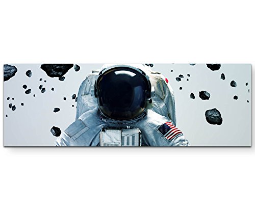 Paul Sinus Art Leinwandbilder | Bilder Leinwand 120x40cm Astronaut von Paul Sinus Art