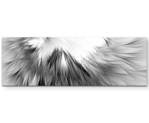 Paul Sinus Art Leinwandbilder | Bilder Leinwand 120x40cm Fell schwarz/weiß von Paul Sinus Art
