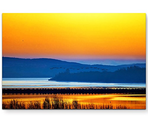 Paul Sinus Art Leinwandbilder | Bilder Leinwand 120x80cm Landschaft von Paul Sinus Art