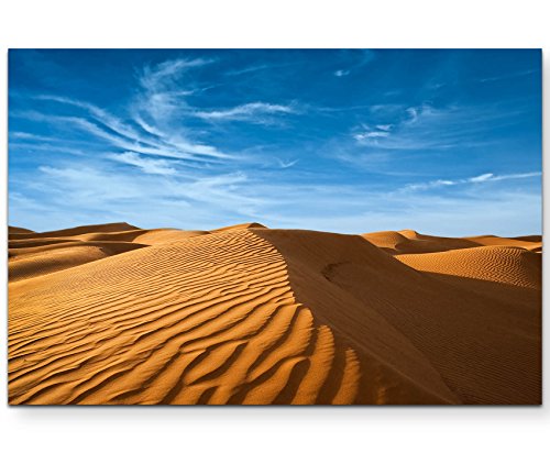 Paul Sinus Art Leinwandbilder | Bilder Leinwand 120x80cm Sand Bank in Nordafrikanischen Wüste von Paul Sinus Art