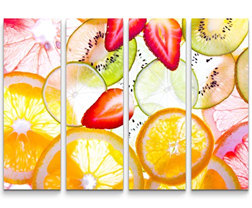 Paul Sinus Art Leinwandbilder | Bilder Leinwand 130x90cm 4 Teile Obst in Scheiben Paul Sinus Art Leinwandbilder | Bilder Leinwand 130x90cm 4 Teile Obst in Scheiben von Paul Sinus Art