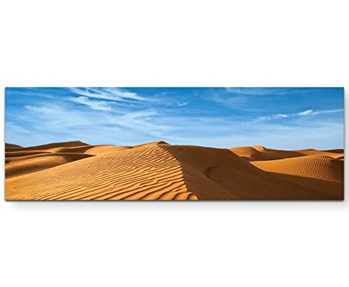 Paul Sinus Art Leinwandbilder | Bilder Leinwand 150x50cm Sand Bank in Nordafrikanischen Wüste von Paul Sinus Art
