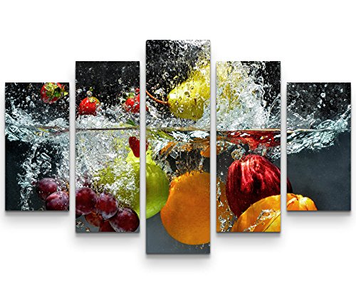 Paul Sinus Art Leinwandbilder | Bilder Leinwand 160x100cm Obst im Wasser Paul Sinus Art Leinwandbilder | Bilder Leinwand 160x100cm Obst im Wasser von Paul Sinus Art