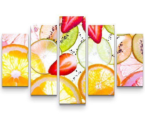 Paul Sinus Art Leinwandbilder | Bilder Leinwand 160x100cm Obst in Scheiben Paul Sinus Art Leinwandbilder | Bilder Leinwand 160x100cm Obst in Scheiben von Paul Sinus Art