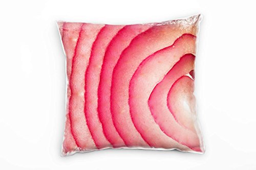 Paul Sinus Art Macro, rote Zwiebel, pink Deko Kissen 40x40cm für Couch Sofa Lounge Zierkissen - Dekoration zum Wohlfühlen von Paul Sinus Art
