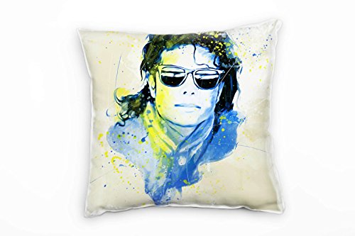 Paul Sinus Art Michael Jackson II Deko Kissen Bezug 40x40cm für Couch Sofa Lounge Zierkissen - Dekoration zum Wohlfühlen von Paul Sinus Art