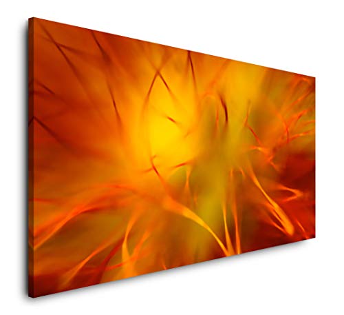 Paul Sinus Art Nahaufnahme orange Blüte 120x 60cm Panorama Leinwand Bild XXL Format Wandbilder Wohnzimmer Wohnung Deko Kunstdrucke von Paul Sinus Art