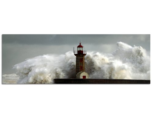 Paul Sinus Art Panoramabild XXL auf Leinwand und Keilrahmen 180x70cm Meer Sturm Welle Leuchtturm Paul Sinus Art Panoramabild XXL auf Leinwand und Keilrahmen 180x70cm Meer Sturm Welle Leuchtturm von Paul Sinus Art