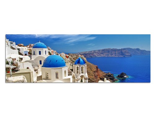 Paul Sinus Art Panoramabild XXL auf Leinwand und Keilrahmen 180x70cm Santorini Häuser Dom Meerblick Paul Sinus Art Panoramabild XXL auf Leinwand und Keilrahmen 180x70cm Santorini Häuser Dom Meerblick von Paul Sinus Art