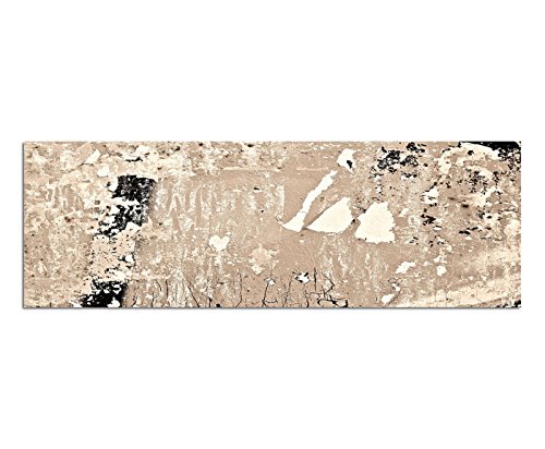 Paul Sinus Art Panoramabild auf Leinwand und Keilrahmen 150x50cm Poster Grunge abstrakt beige von Paul Sinus Art