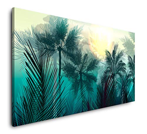 Paul Sinus Art Pflanzen und Palmen 120x 60cm Panorama Leinwand Bild XXL Format Wandbilder Wohnzimmer Wohnung Deko Kunstdrucke von Paul Sinus Art