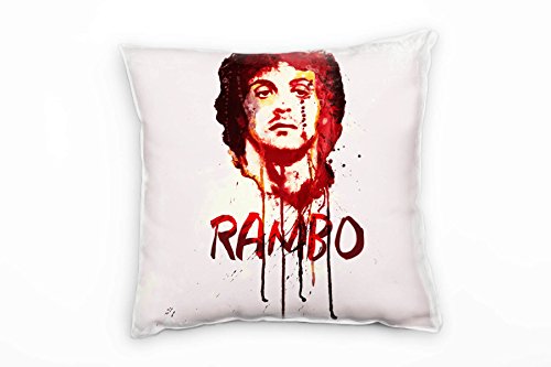 Paul Sinus Art Rambo Deko Kissen Bezug 40x40cm für Couch Sofa Lounge Zierkissen - Dekoration zum Wohlfühlen von Paul Sinus Art