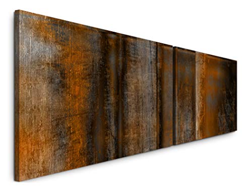 Paul Sinus Art Rostig 180x50cm - 2 Wandbilder je 50x90cm - Kunstdrucke - Wandbild - Leinwandbilder fertig auf Rahmen von Paul Sinus Art