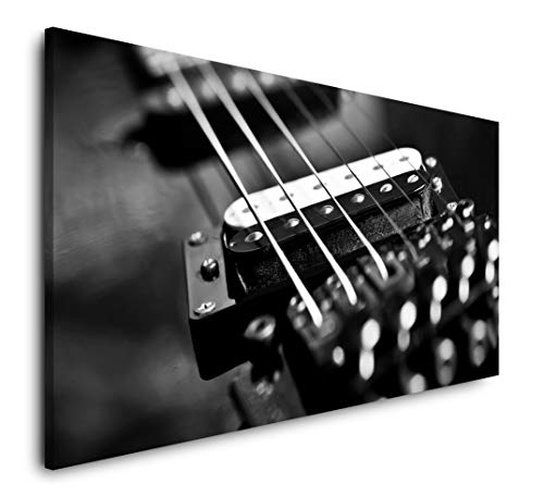 Paul Sinus Art Saiten Einer E-Gitarre 120x 60cm Panorama Leinwand Bild XXL Format Wandbilder Wohnzimmer Wohnung Deko Kunstdrucke von Paul Sinus Art