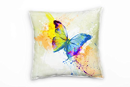 Paul Sinus Art Schmetterling Deko Kissen mit Füllung 40x40cm für Couch Sofa Lounge Zierkissen - Dekoration zum Wohlfühlen von Paul Sinus Art